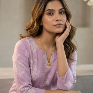 Meera Lavender Paisley Kurta Pant Set